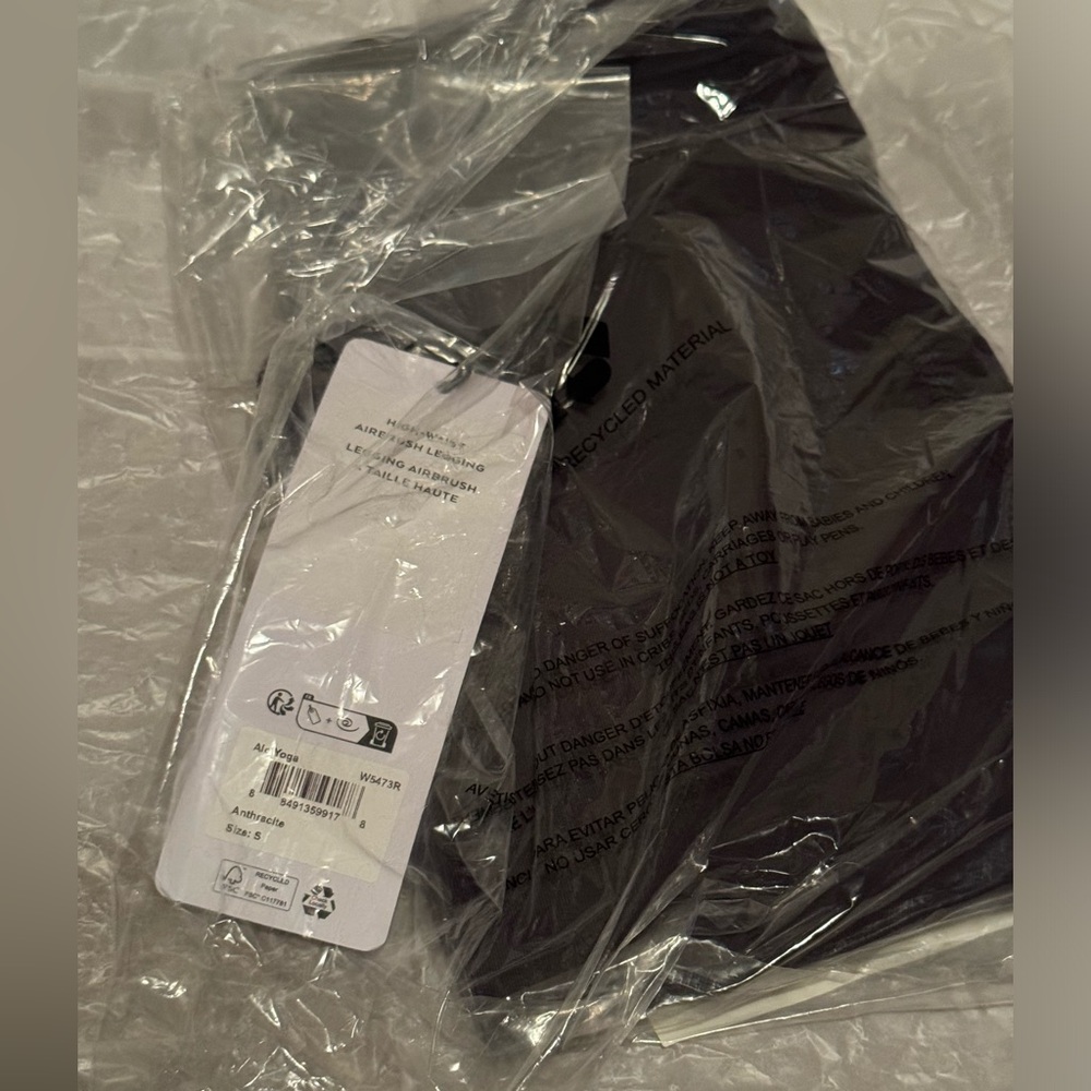 Alo High-Waist Airbrush Legging Anthracite S New - Picture 6 of 6